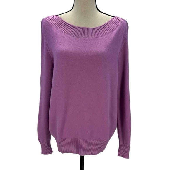 Halston Heritage Sweaters - Halston Heritage Violet Crew Neck Sweater Small